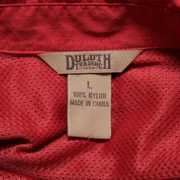 Duluth Trading Co Armachillo Cooling Button Front Long Sleeve Shirt Coral Size L - Picture 5 of 7